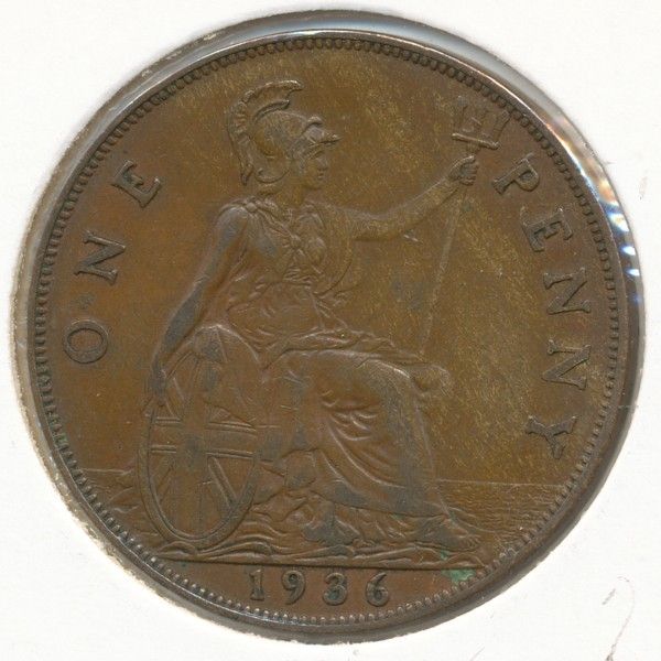 GREAT BRITAIN   1936, Penny   KM# 838  