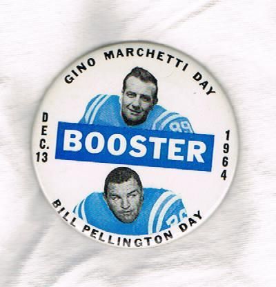 1964 Gino Marchetti Baltimore Colts football button pin  