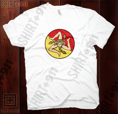 SICILIAN T Shirt trinacria sicilia sicily tshirt 0503  