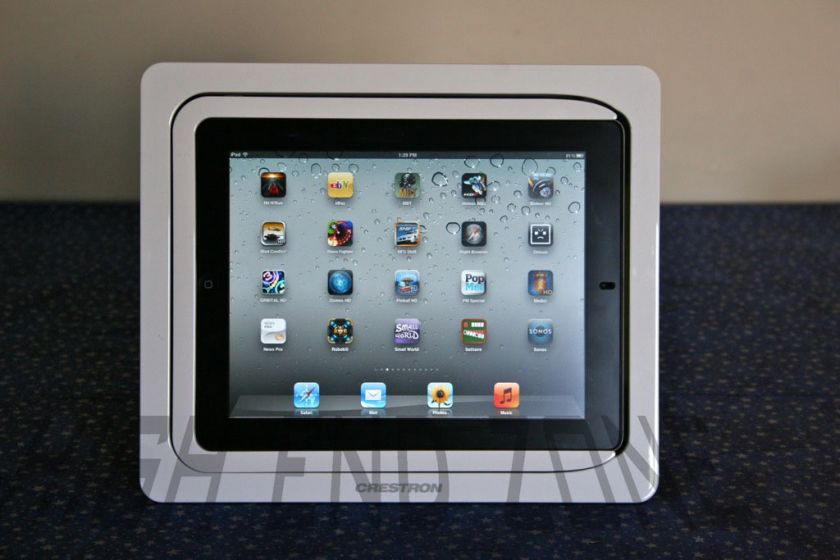 Crestron Wall Mounted iPad2 Dock in White with Post Construction Kit 