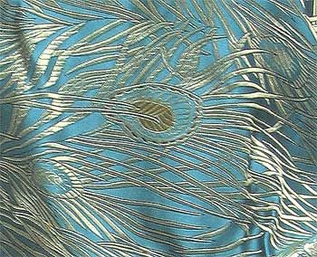 FEATHER CHINESE ART. SILK FABRIC Material per Yard  