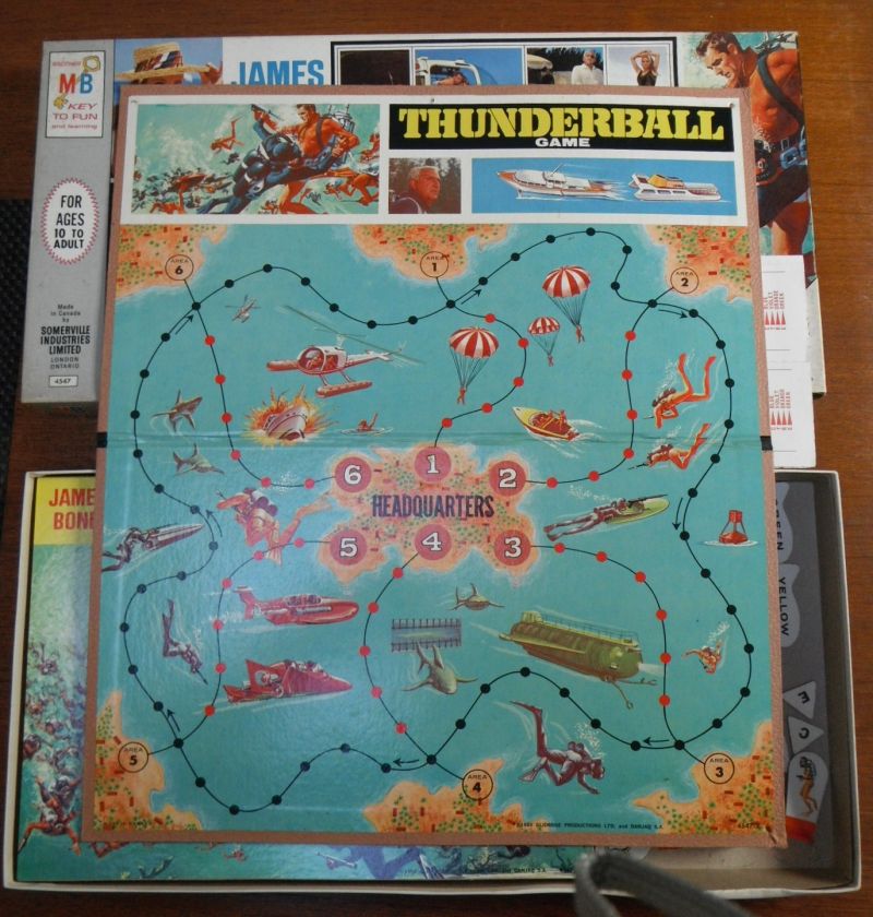 James Bond THUNDERBALL 1965 Board Game Milton Bradley Sean Connery 