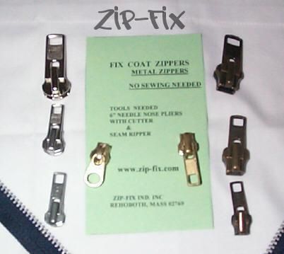 REPAIR COAT/JACKET ZIPPERS no sew YKK #5  metal  