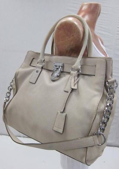 Authentic $348 MICHAEL Michael Kors Hamilton Large Tote, Vanilla 