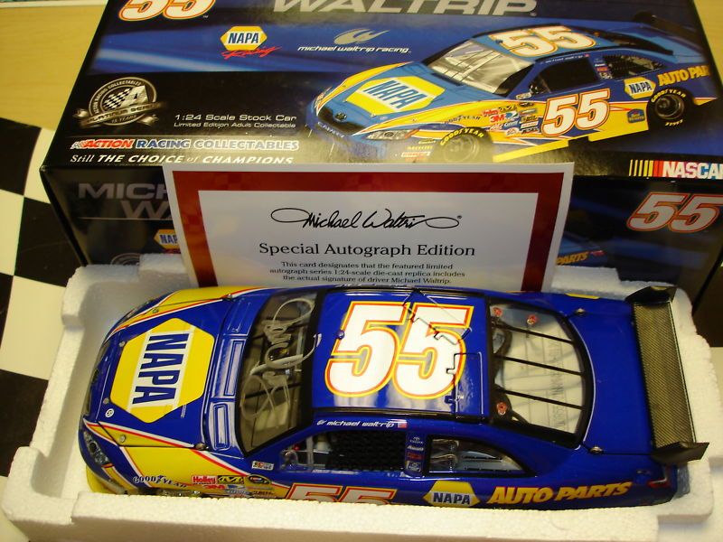 2008 124 ACTION MICHAEL WALTRIP NAPA #55 AUTOGRAPH WITH FACTORY COA 