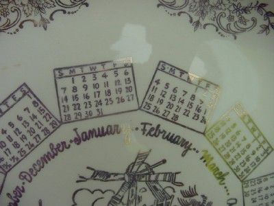 1962 PORCELAIN CALENDER PLATE great BIRTHDAY Birth YEAR  