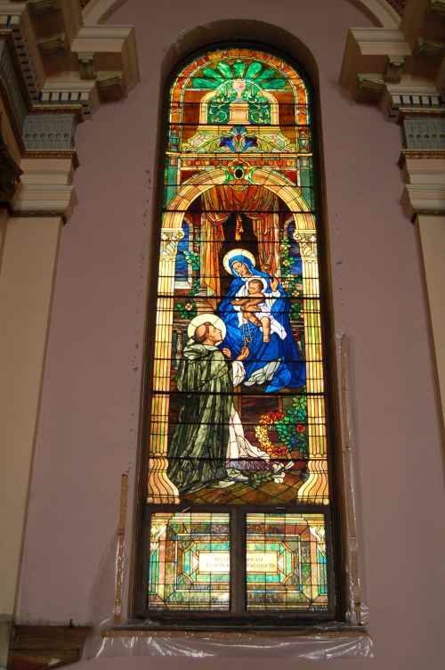 100 year old Stained Glass Window, Tiffany style, #3  