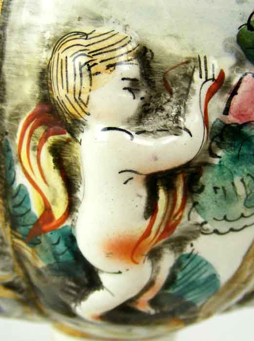 CAPODIMONTE COVERED CANDY DISH  MARKED   Numbered 1366/46   MADE IN 