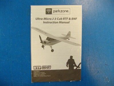 ParkZone Ultra Micro J 3 J3 Cub RTF R/C RC Electric Airplane Parts 