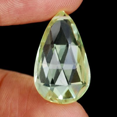 NATURAL GEM 13.76ct 13.1mm. BRIOLETTE GREEN AMETHYST  