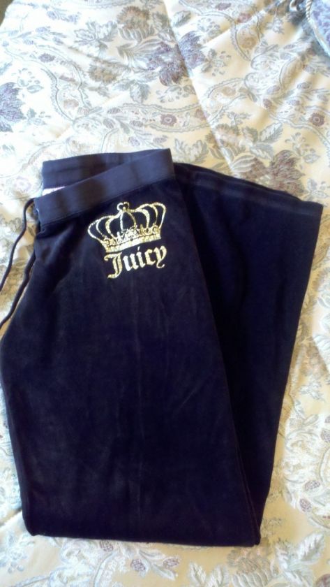 JUICY COUTURE DEPP BROWN VELOUR PANTS L $128  