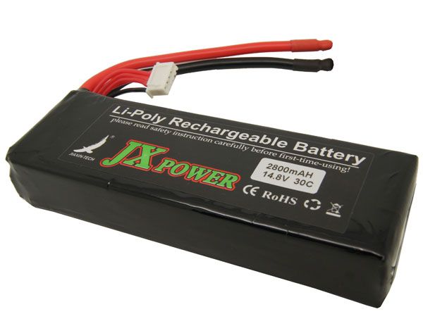   14.8V 2800mAh 30C 4 cell Li polymer Lipo Battery Airplanes Akku  