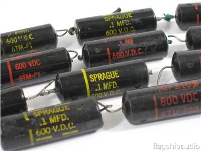 13pcs Sprague Black Beauty .1 MFD 600V Capacitors Caps  