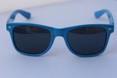 NEW LARGE BLUE WAYFARER DARK LENS 150MM RETRO 80s  