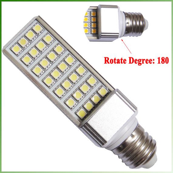 Rotatable Turn AC110V 240V E27 5050 SMD 28LEDs Cool White 6W Light 