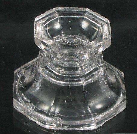 Early Octagonal Flint Glass Salt 1840s  