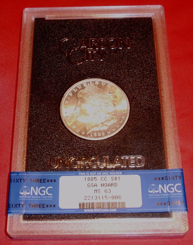 1885 CC MORGAN SILVER DOLLAR UNCIRCULATED NGC MS63  