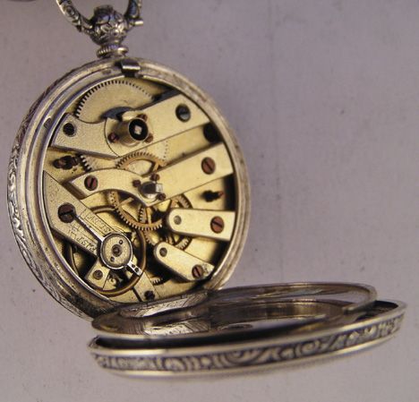 Amazing 120 Years Old Antique Swiss Silver KW/KS Pocket Watch MINT 