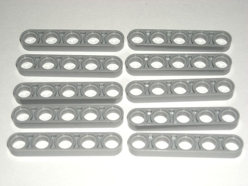 LEGO 10 Light Bluish Gray Technic 1x5 Liftarms 1x5 Thin 8110  