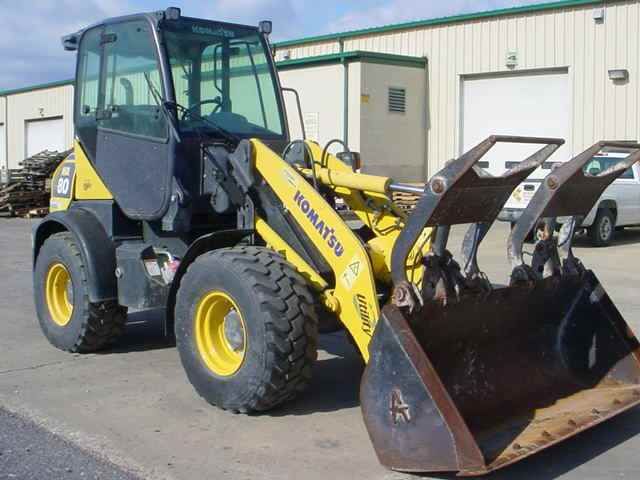 2007 Komatsu WA80 5 Wheel loader with Cab with A/C GP Bucket w/Grapple 