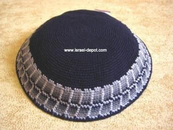 High Quality  Knitted DMC Kippah Kipa Yarmulke Dense  