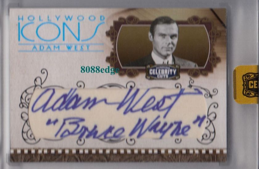 2008 CELEBRITY CUTS AUTO ADAM WEST #13/25 INSCRIPTION AUTOGRAPH 