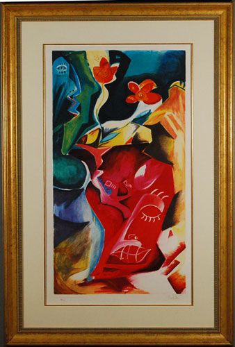 Alexandra Nechita ALEXANDRAS GARDEN Framed Signed Art  