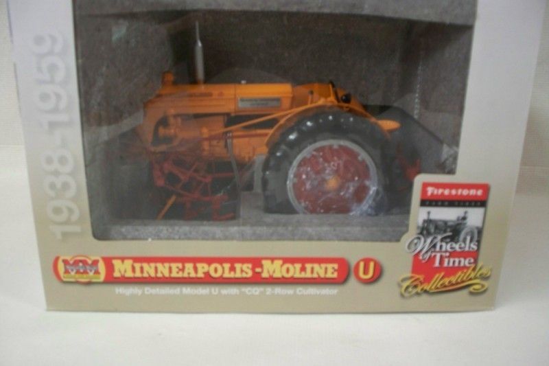 Minneapolis Moline Model U w/CQ 2 row cultivator, 1/16 scale, NIB 