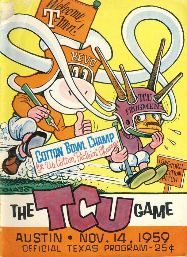 1959 Texas Longhorns v TCU Program Chase  