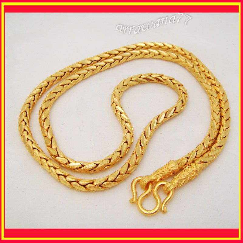 Deluxe 22K 23K 24K THAI BAHT GOLD GP NECKLACE 24 Jewelry N 46  