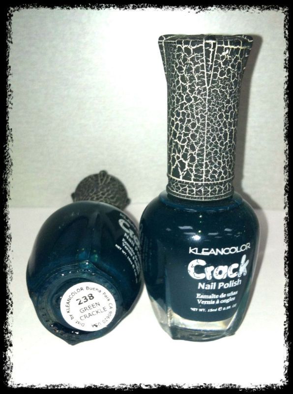 5oz Kleancolor Nail Lacquer Dark Green Crackle #238  