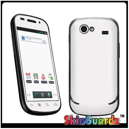 WHITE DECAL SKIN TO COVER SAMSUNG NEXUS S GOOGLE CASE  