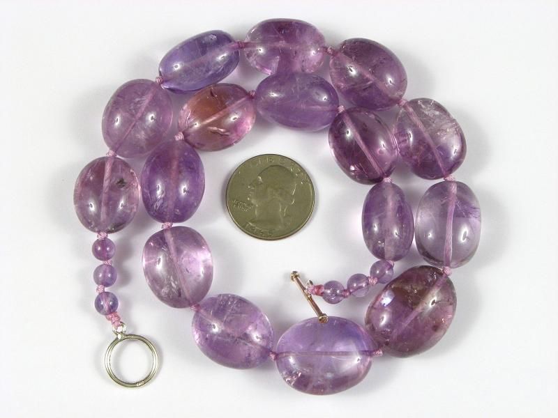 Necklace Amethyst 25mm Nuggets 925 CL  