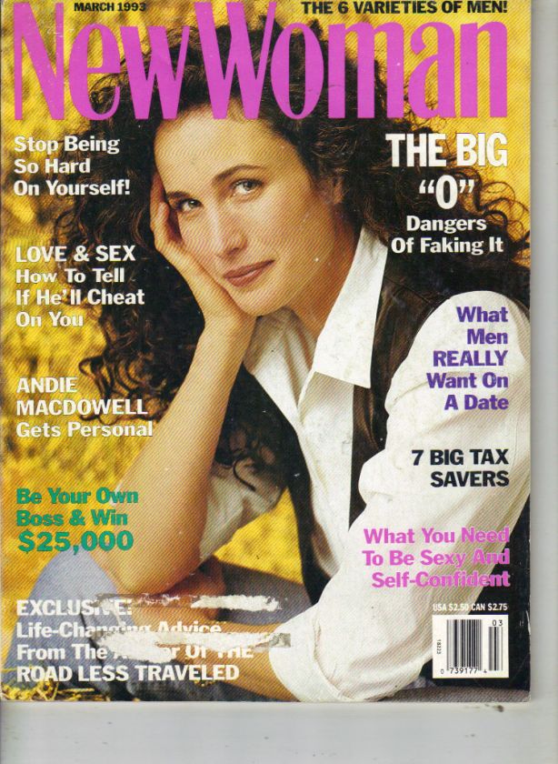 ANDIE MACDOWELL New Woman Magazine 3/93 PERSONAL  