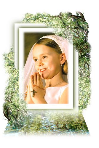 100 Photoshop templates for First Communion Frames  