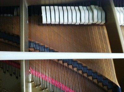 Antique George Steck Art Deco Style White Baby Grand Piano  