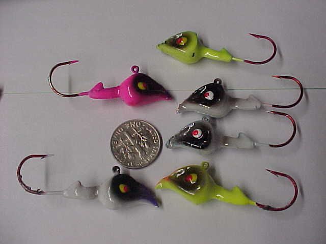 JIG A WHOPPER ICE FISHING hornet head jigs LURES 3/8  