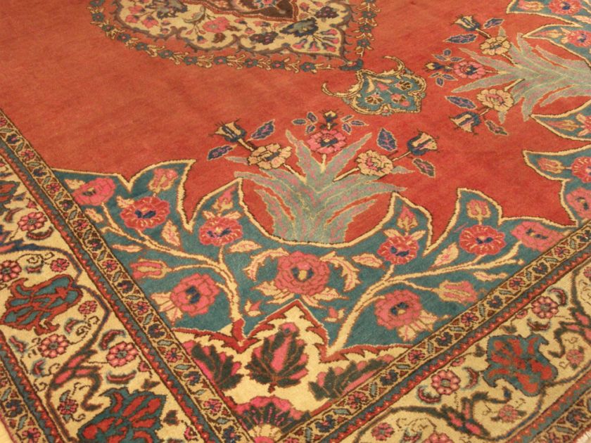 8x11 Handmade Antique Persian Saruq Mahal Wool Rug  