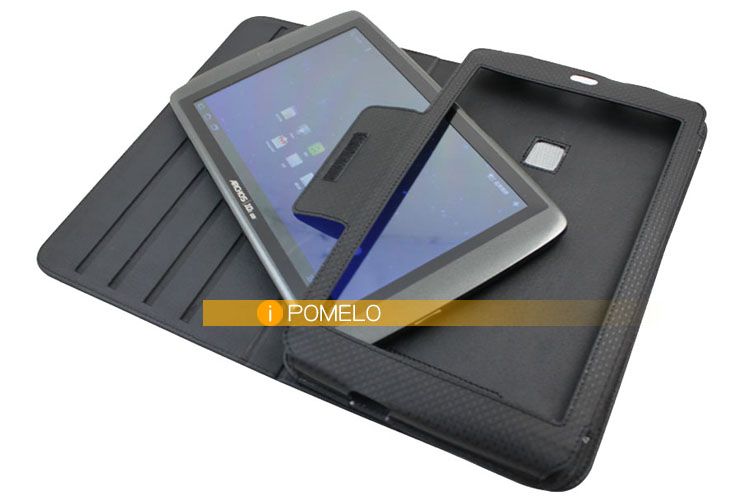 Black 360 Degree Stand Folio Leather Case Cover For 10.1 Archos 101 