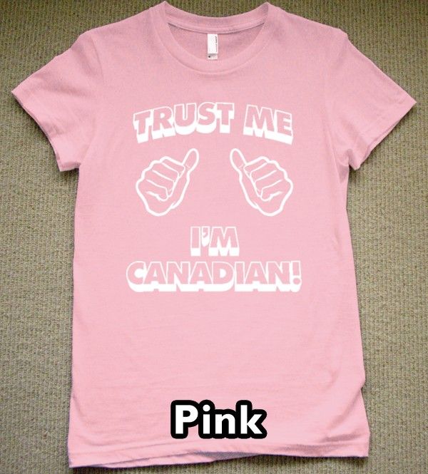 trust me CANADIAN T Shirt new team canada hockey tee  