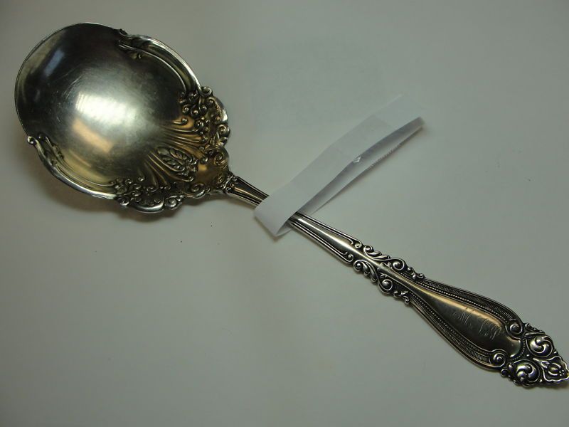 WM ROGERS 1898 SILVER PLATE CASSEROLE SPOON EAGLE/STAR  