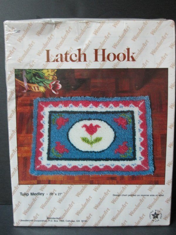 WonderArt Latch Hook #4267 Rug Kit TULIP MEDLEY 20 x 27 MIB Wonder Art 