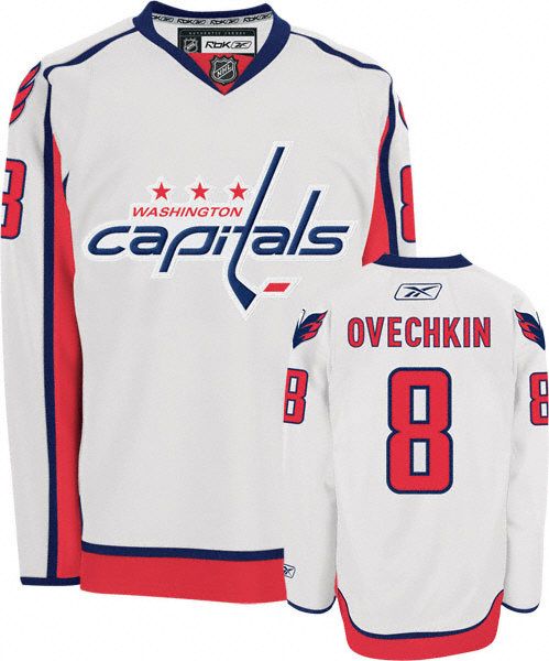 Alex Ovechkin Jersey Reebok White #8 Washington Capitals Premier 