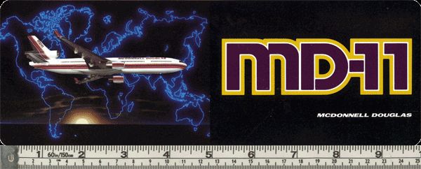 McDONNELL DOUGLAS MD 11 FLIGHTCREW v6 AIRLINE STICKER ~EXTREMELY RARE 