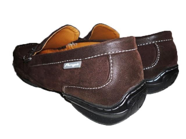 NEW MEN BROWN PU LEATHER SUEDE COMFY DRIVING SHOES MOCCASINS SLIP ON 