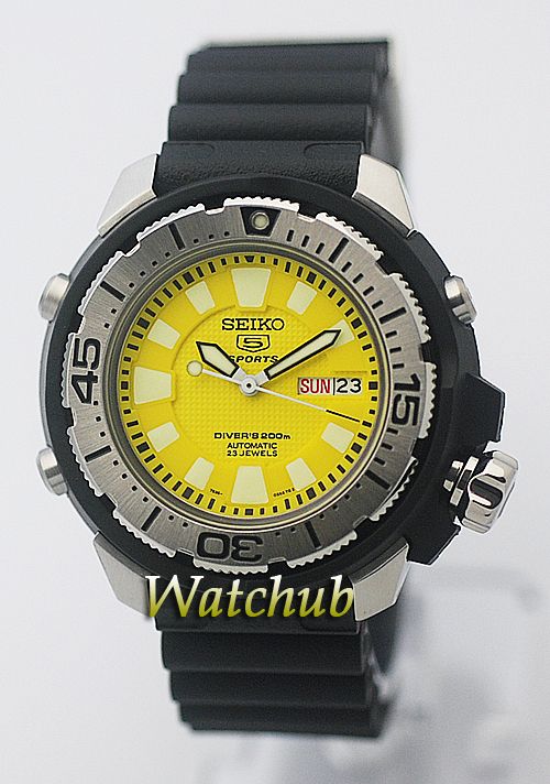 SEIKO 200m/660ft FRANKENSTEIN 23JEWELS AUTOMATIC MAP METER DIVERS MEN 