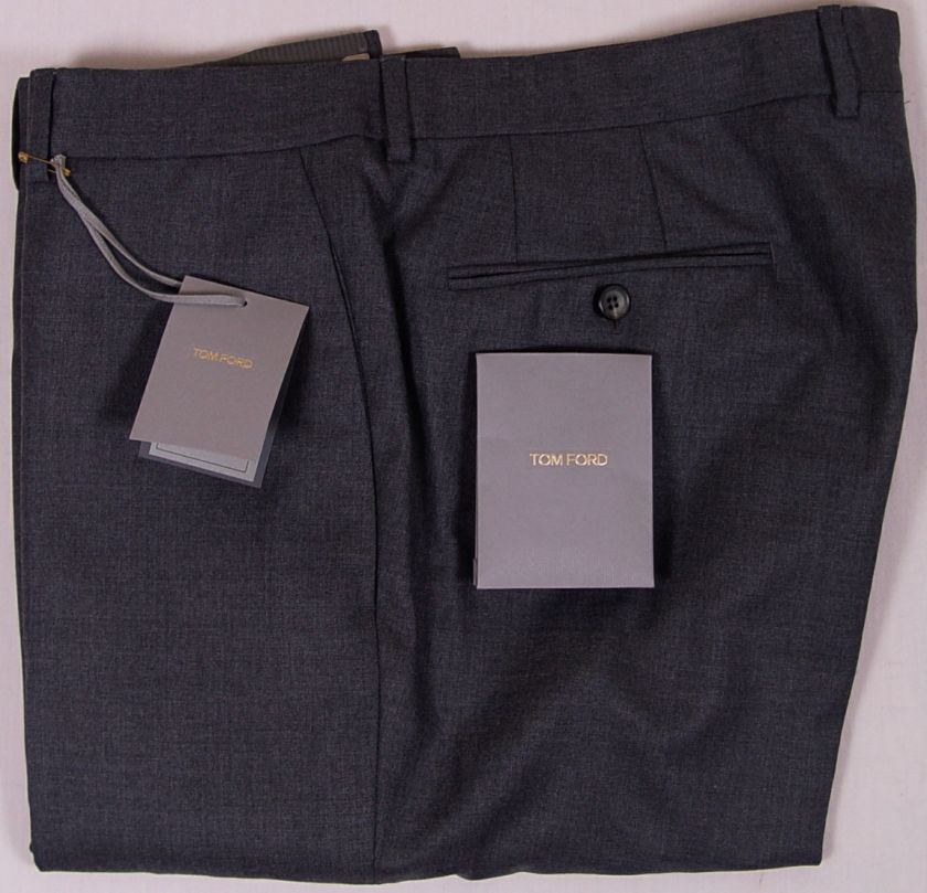 TOM FORD PANTS $1290 GRAY COUTURE WOOL/CASHMERE DRESS SLACKS 40 56e 