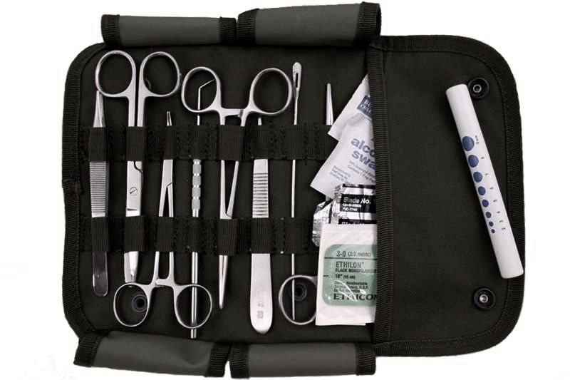 Black MOLLE Surgical Set EMS EMT Field Kit Surgical Instruments 