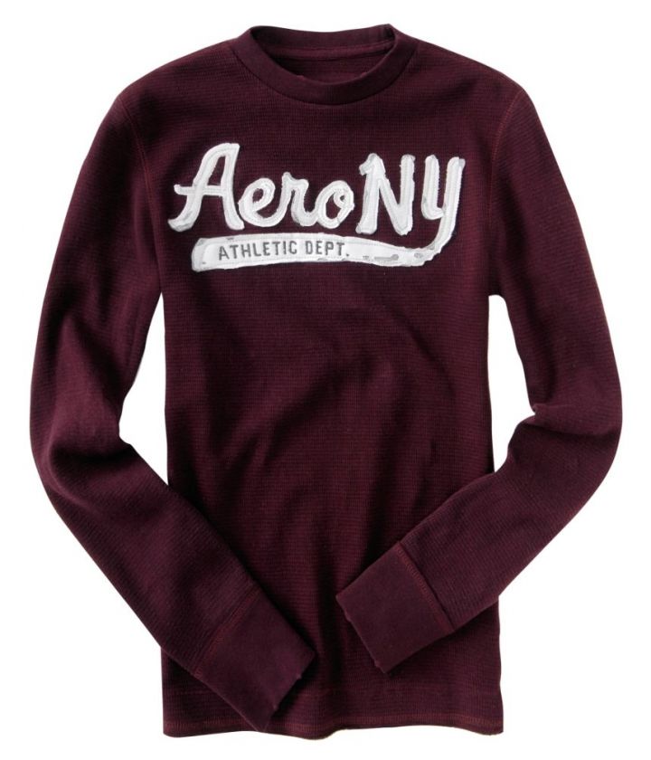 Aeropostale mens long sleeve thermal sweatshirt sweater  