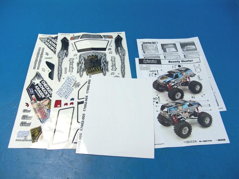 HPI Wheely King Bounty Hunter Clear Lexan Body R/C 1/10 Monster Truck 